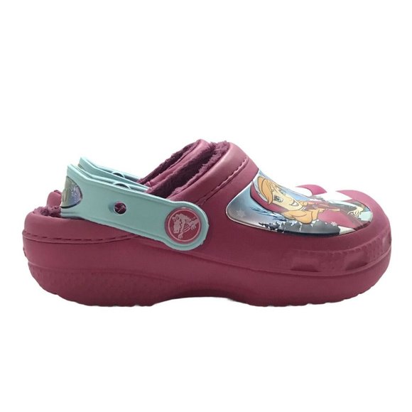 Crocs Toddler Girls Sz 10/11 Fuchsia Disney Frozen - Picture 4 of 12